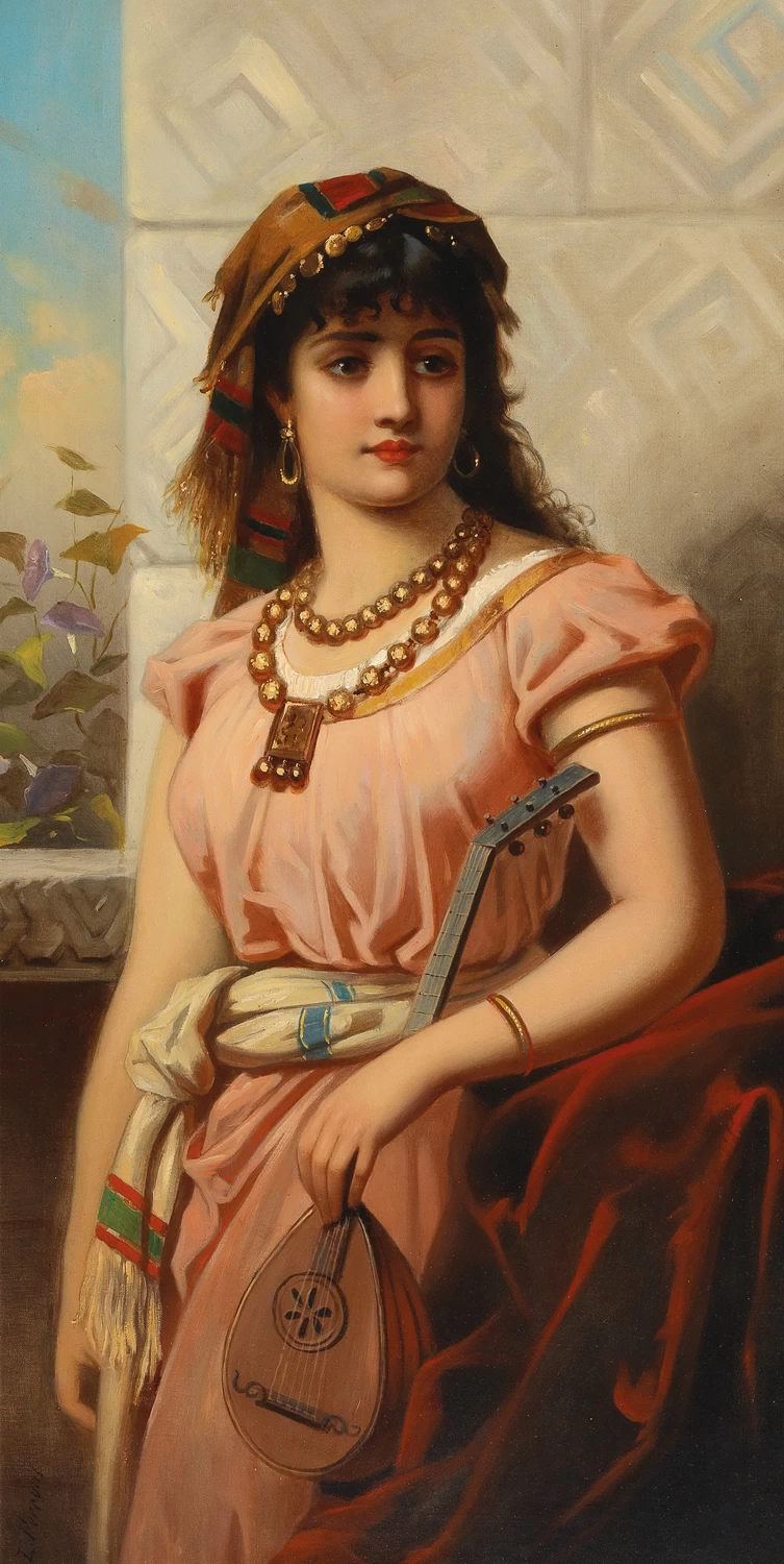Ragazza con mandolino